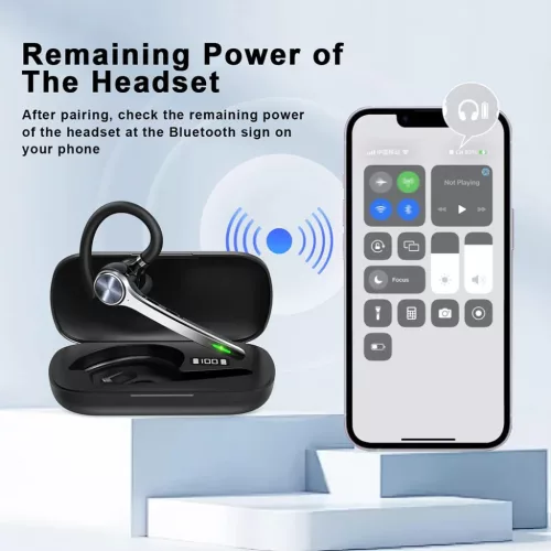  Techsuit - Bluetooth fejhallgató (CB3) - Kihangosító, ENC, LED dig-5949419288157 2 kép
