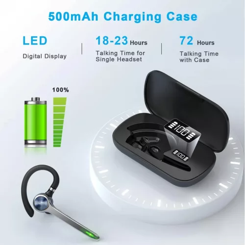  Techsuit - Bluetooth fejhallgató (CB3) - Kihangosító, ENC, LED dig-5949419288157 4 kép