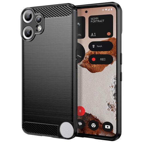  Techsuit - Szénszálas Szilikon - Nothing CMF Telefon 2 Pro - Fekete-5949419291898 1 kép