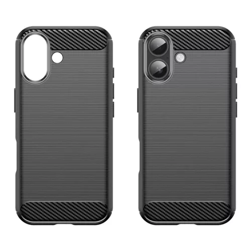  iPhone 17 Fekete Techsuit Karbonszálas Szilikon tok-5949419291430 3 kép