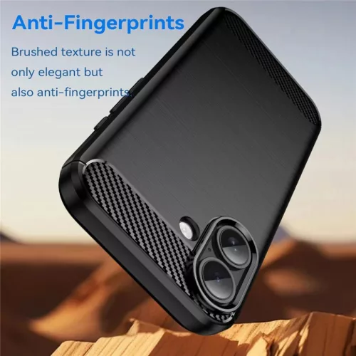  iPhone 17 Fekete Techsuit Karbonszálas Szilikon tok-5949419291430 8 kép