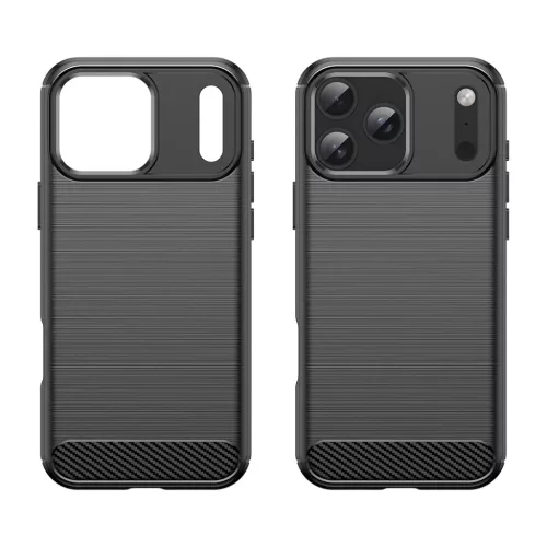  iPhone 17 Pro Fekete Techsuit Carbon Silicone tok-5949419291416 3 kép