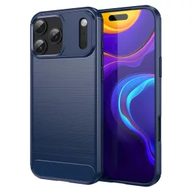  iPhone 17 Pro Kék Techsuit Carbon Silicone tok