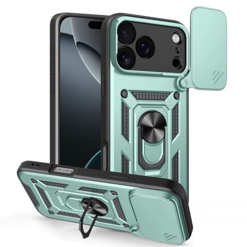 iPhone 17 Pro Max - CamShield Sorozat - Zöld Techsuit tok