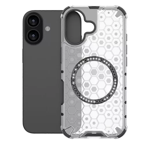  iPhone 17 Fehér Techsuit HoneyComb Shield MagSafe tok-5949419290266 2 kép