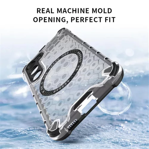  iPhone 17 Fehér Techsuit HoneyComb Shield MagSafe tok-5949419290266 5 kép