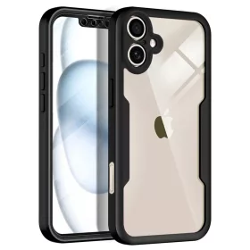    iPhone 17 Techsuit - ColorVerse 360 Sorozat + Képernyővédő Fekete tok