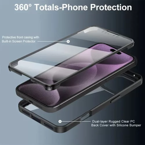 iPhone 17 Pro Lila Techsuit ColorVerse 360 Sorozat + Képernyővédő-5949419290129 5 kép