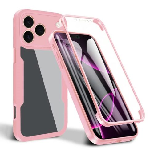 iPhone 17 Pro Max - Techsuit - ColorVerse 360 Series + Képernyővédő - Pink tok