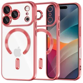iPhone 17 Pro Piros Techsuit Luxury Crystal MagSafe tok