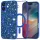 iPhone 17 Mélykék Techsuit Luxury Glitter MagSafe tok