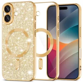 iPhone 17 Arany Techsuit - Luxury Glitter MagSafe tok