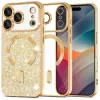 Apple iPhone 17 Pro Gold Techsuit - Luxury Glitter MagSafe tok