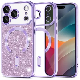 iPhone 17 Pro Light Purple Techsuit - Luxury Glitter MagSafe tok-5949419288959 1 kép