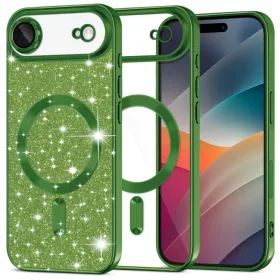   iPhone 17 Air Techsuit - Luxury Glitter MagSafe - Deep Green tok