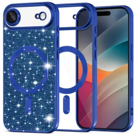   iPhone 17 Air Techsuit - Luxury Glitter MagSafe - Deep Blue tok