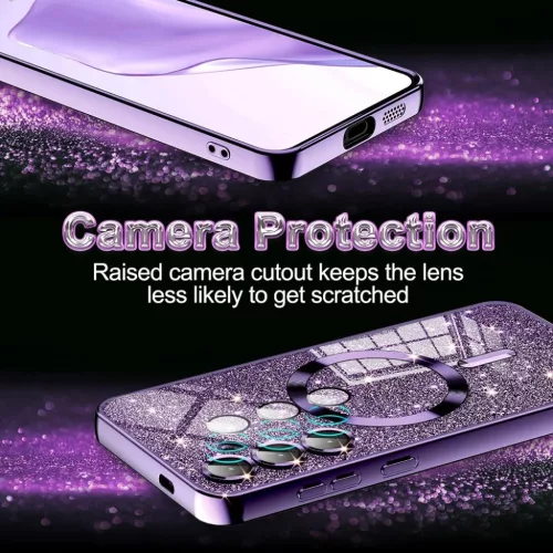 iPhone 17 Air Ezüst Techsuit Luxury Glitter MagSafe tok-5949419288782 2 kép