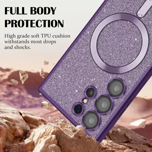 iPhone 17 Air Techsuit - Luxury Glitter MagSafe - Világoskék tok-5949419288768 6 kép