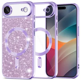   iPhone 17 Air Techsuit - Luxury Glitter MagSafe - Világos lila tok