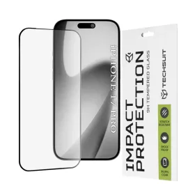    iPhone 17 Pro Fekete Techsuit 111D Teljes lefedettségű / Teljes ragasztású üvegfólia