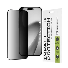    iPhone 17 Fekete Techsuit 111D Privát Teljes Ragasztás üvegfólia