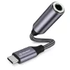 Techsuit - Premium Kábel Adapter MusicDoX (AC8) - 3,5 mm-es jack, Hi-Fi Hangzás, 3A, ABS, 0,1 m - Szürke