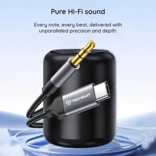 Techsuit - Prémium Kábel Adapter FuseXound (AC11) - Type-C - 3.5mm J-5949419293243 5 kép