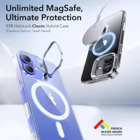  iPhone 16 Átlátszó ESR Klasszikus Hibrid HaloLock Kitámasztó tok-4894240254561 2 kép