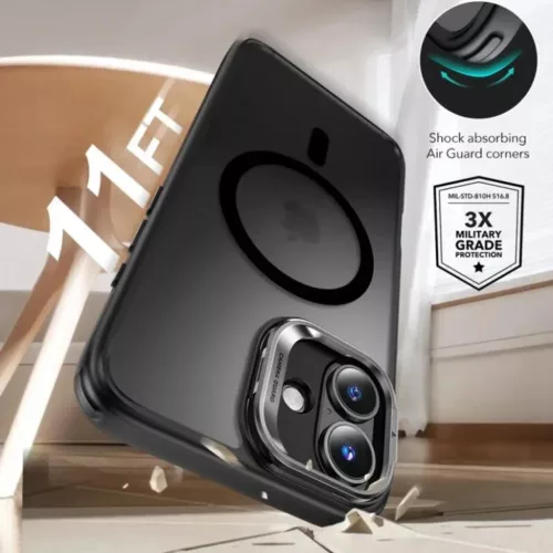  iPhone 16 Matt Fekete ESR Klasszikus Hibrid HaloLock Kitámasztós To-4894240254622 6 kép