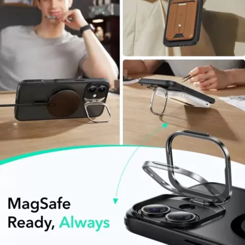  iPhone 16 Matt Fekete ESR Klasszikus Hibrid HaloLock Kitámasztós To-4894240254622 9 kép