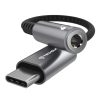 Techsuit - Prémium Kábel Adapter SonicPiX (AC14) - Type-C to 3.5mm Jack, 3A, DAC Chip, Alumínium, Digitális Dekóder - Szürke