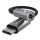 Techsuit - Prémium Kábel Adapter SonicPiX (AC14) - Type-C to 3.5mm Jack, 3A, DAC Chip, Alumínium, Digitális Dekóder - Szürke