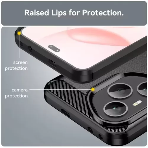  Honor 400 Pro Fekete Techsuit Szén-szilikon tok-5949419293151 3 kép