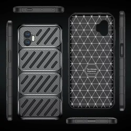  Techsuit - Szénszál - Samsung Galaxy Xcover7 Pro - Fekete tok-5949419292635 2 kép