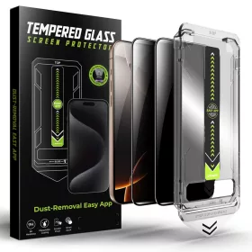   Techsuit - TitanGlass Teljes Fedés (2 darabos) - iPhone 16 Pro - Adatvédelmi üvegfólia