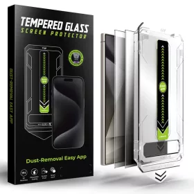    Samsung Galaxy S24 Ultra Techsuit TitanGlass CrystalHD adatvédelmi üvegfólia (2 db-os csomag)