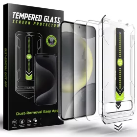   Kijelzővédő - Techsuit TitanGlass CrystalHD (2 db) - Samsung Galaxy S25 / Galaxy S24 - Átlátszó. üvegfólia