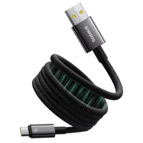   Data Cable Tungsten Gold Baseus (P10319805111-02) - Type-C to USB, Szuper Gyors Töltés, 100W, 480Mbps, 1m - Fekete