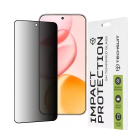   Techsuit - 111D Teljes Ragasztású Adatvédelmi Képernyővédő - Honor 400 - Fekete üvegfólia