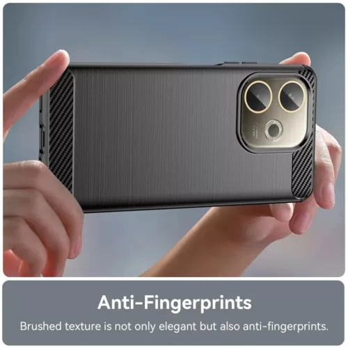  Techsuit - Karbonszilikon - Oppo Reno14 - Fekete tok-5949419294547 2 kép