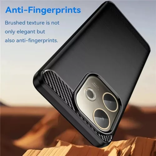  Techsuit - Karbonszilikon - Oppo Reno14 - Fekete tok-5949419294547 4 kép