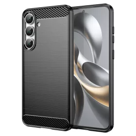   Samsung Galaxy S25 FE - Techsuit - Carbon Silicone - Fekete tok