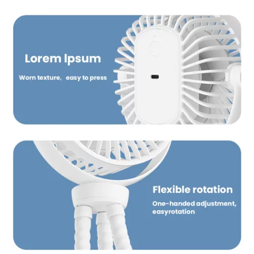 Techsuit - Babakocsi Ventilátor (VP1) - Hordozható, Négysebességes-5949419295148 8 kép