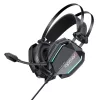 Yesido - Vezetékes Fejhallgató (EK03) - Játékhoz, Jack 3.5mm, USB, Mikrofonnal, Világítással, 2m - Fekete