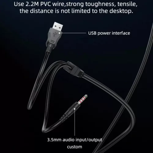 Yesido - Vezetékes Fejhallgató (EK03) - Játékhoz, Jack 3.5mm, USB,-6942314400364 6 kép