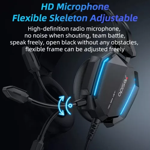 Yesido - Vezetékes Fejhallgató (EK03) - Játékhoz, Jack 3.5mm, USB,-6942314400364 9 kép
