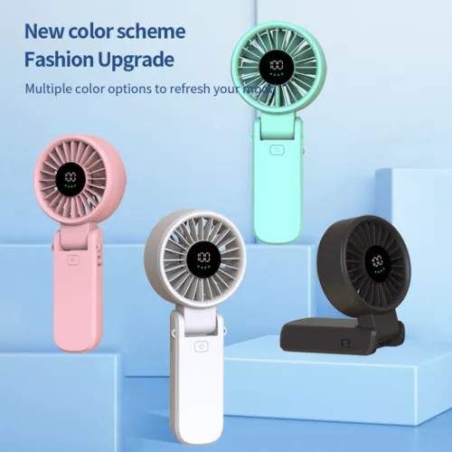 Techsuit - Prémium Mini Kézi Ventilátor (A10) - LED digitális kije-5949419295353 10 kép