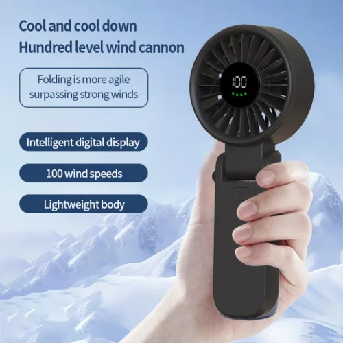 Techsuit - Prémium Mini Kézi Ventilátor (A10) - LED Digitális Kije-5949419295346 6 kép