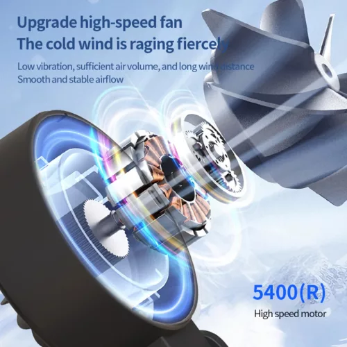 Techsuit - Prémium Mini Kézi Ventilátor (A10) - LED Digitális Kije-5949419295346 8 kép
