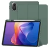  Techsuit - Rugalmas Háromrészes (Ceruzatartóval) - Xiaomi Redmi Pad 2 - Zöld tok